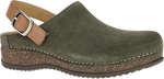 Quarter turn view Women's Dansko Footwear style name Merrin in color OLV EMB SD. Sku: 9605825300