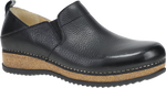 Quarter turn view Women's Dansko Footwear style name Meara in color BLK WAX ML. Sku: 9610500200