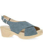 Quarter Turn Women's Sloane Footwear in Denim Suede. Sku: 9852711400