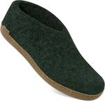 Quarter turn view Women's Glerups Footwear style name Shoe Leather in color FOREST. Sku: A-09