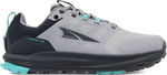 Quarter turn view Women's Altra Footwear style name Lone Peak 9 Waterproof Low in color BLK/GRY. Sku: AL0A85PV-020
