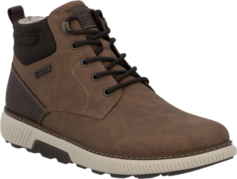 Quarter turn view Men's Rieker Footwear style name Stan 02 Waterproof in color MAN/KAS/BR. Sku: B3302-24