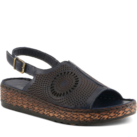 Quarter turn Women's Spring Step Footwear style name Cordero in color Navy. Sku: CORDERO-N