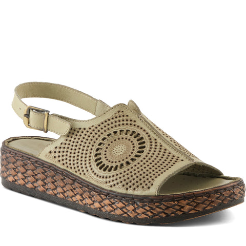 Quarter turn Women's Spring Step Footwear style name Cordero in color Sage. Sku: CORDERO-SGE