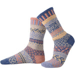 Quarter view Women's Solmate Sock style name Solmate Crew in color Mirage. Sku: CREW-MIR