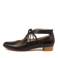 Outside View Women's Django & Juliette Ewing Shoe In Black Leather Sku: Dj14396Blale