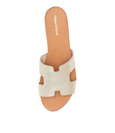 Overhead View Women's Django & Juliette Jamel Sandal In Pale Gold Leather Sku: Dj15832F39Le