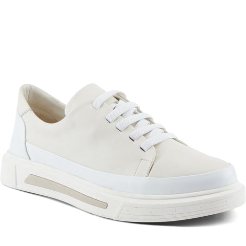 Quarter turn Women's Spring Step Footwear style name Dune in color Offwhite. Sku: DUNE-OW