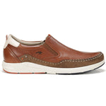 Quarter turn Men's Fluchos Footwear style name Kai Slipon in color Cuero. Sku: F1985-CUE