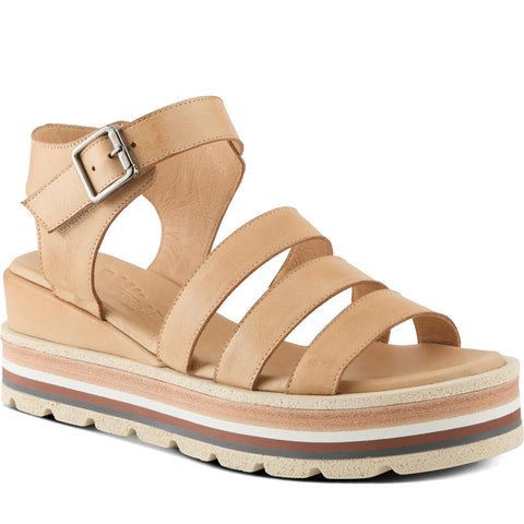 Quarter turn Women's Spring Step Footwear style name Gosalina in color Beige. Sku: GOSALINA-BGE