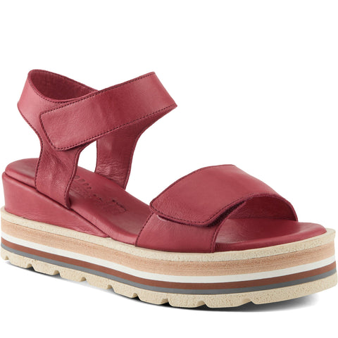 Quarter turn Women's Spring Step Footwear style name Hileman in color Dark Red. Sku: HILEMAN-DRD