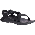 Quarter view Women's Chaco Footwear style name Z/Cloud Wide in color Solid Black. Sku: J107366W