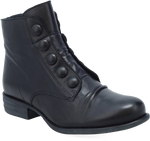Quarter turn view Women's Miz Mooz Footwear style name Louise in color BLACK. Sku: LOUISE-BLACK