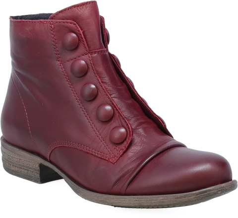 Quarter turn view Women's Miz Mooz Footwear style name Louise in color BORDEAUX. Sku: LOUISE-BORD