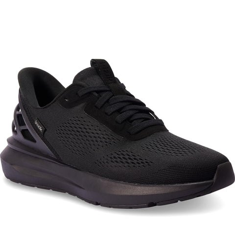 Quarter turn Men's Kizik Footwear style name Athens 2 in color Blackout. Sku: MATH2502