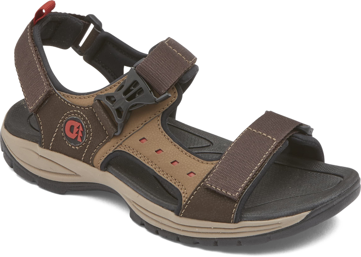 Quarter turn view Men's Dunham Footwear style name Nolan Wf Double Wide in color Java/ Vicuna. Sku: ML03705-JNA244E