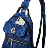 Naples Convertible Backpack w/RFID Ink Hydrangea by Baggallini