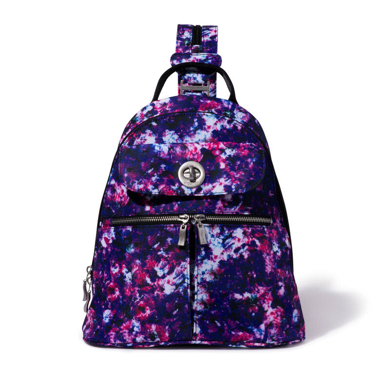 Baggallini Naples Convertible Backpack Ink Hydrangea One Size