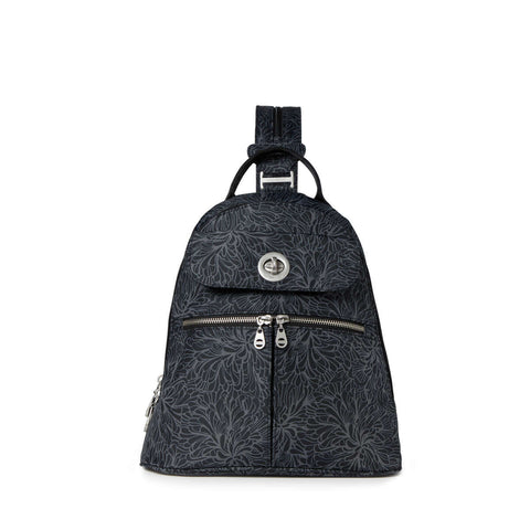 Naples Convertible Backpack w/RFID Midnight Blossom