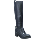 Quarter turn view Women's Miz Mooz Footwear style name Serenna in color BLACK. Sku: SERENNA-BLACK