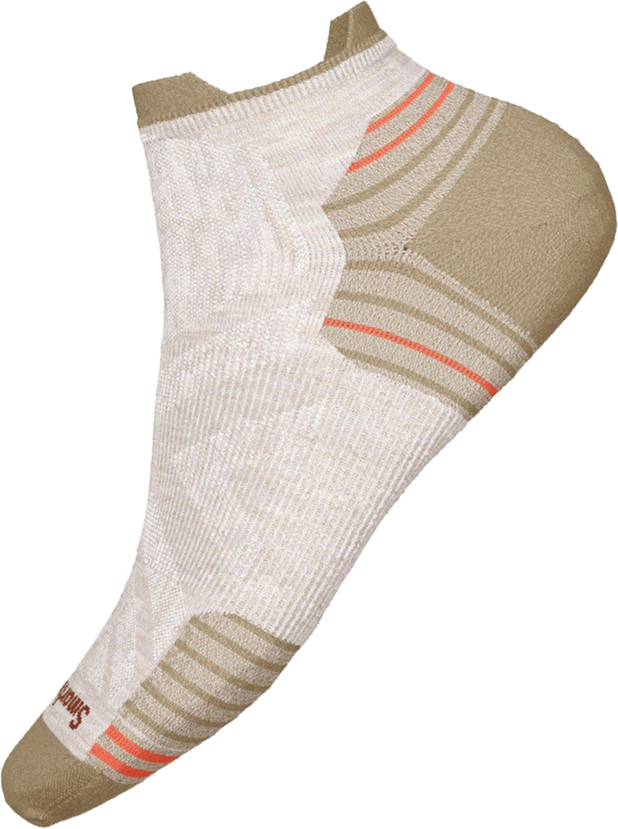 Quarter turn view Women's Smartwool Sock style name Targ Low Ankle in color Moonbeam. Sku: SW003105A81