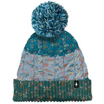 Quarter turn view Women's Smartwool Hats style name Isto Retro Beanie in color Emerald Green. Sku: SW011500L85