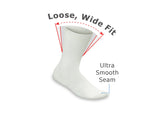 Biosoft Relaxed Fit Unisex Socks White by Orthofeet