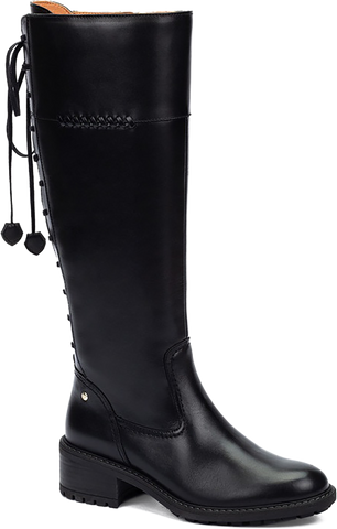 Quarter turn view Women's Pikolinos Footwear style name Medina 9782 in color BLACK. Sku: W0D-9782BLK