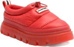 Quarter turn view Women's Hunter Footwear style name Hw Madi in color MEDIUM RED. Sku: WMADI-MRE01