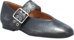 Quarter turn view Women's Miz Mooz Footwear style name Zephyr in color GUNMETAL. Sku: ZEPHYR-GNMTL