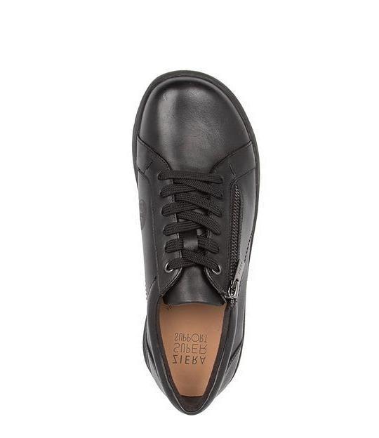 Women's Ziera Solar in Black Leather. Sku: ZR10058BLALE