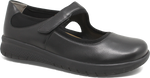 Quarter turn view Women's Ziera Footwear style name Silvani Xf in color BLACK LTHR. Sku: ZR10687B75LE