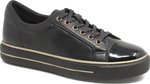 Quarter turn view Women's Ziera Footwear style name Koma W in color BLACK PAT. Sku: ZR11114BLAS5