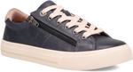 Quarter turn view Women's Taos Footwear style name Z Soul Lux in color NAVY/STONE. Sku: ZSX-14134NVST
